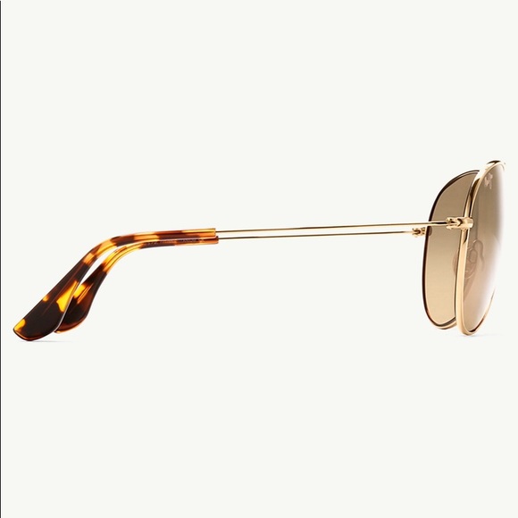 NWOT Maui Jim Mavericks Aviator Sunglasses Gold main image 8